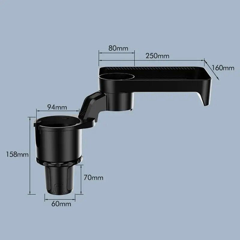 adjustable car cup holder tray, view 7 - MRSLM