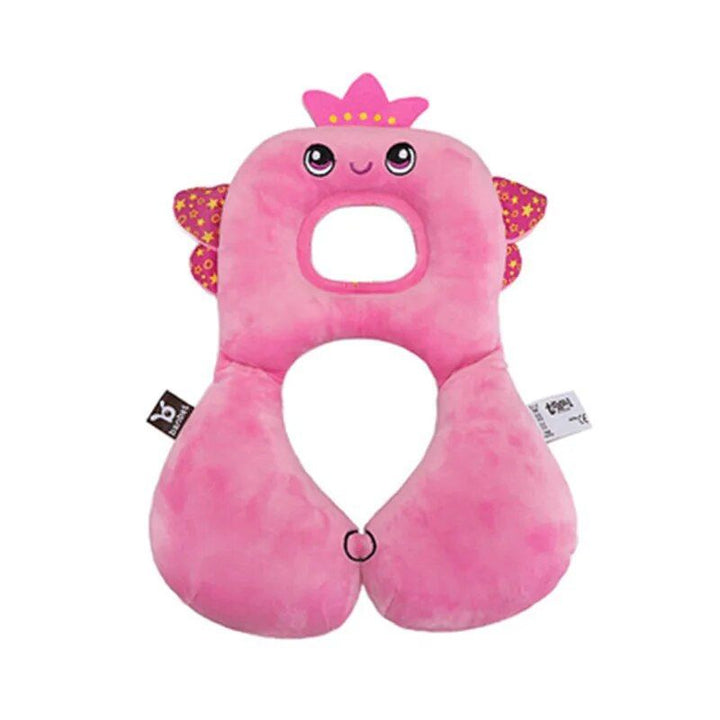 Kids' Cartoon Animal U-Shaped Neck Pillow - Comfort & Protection for Car Travels