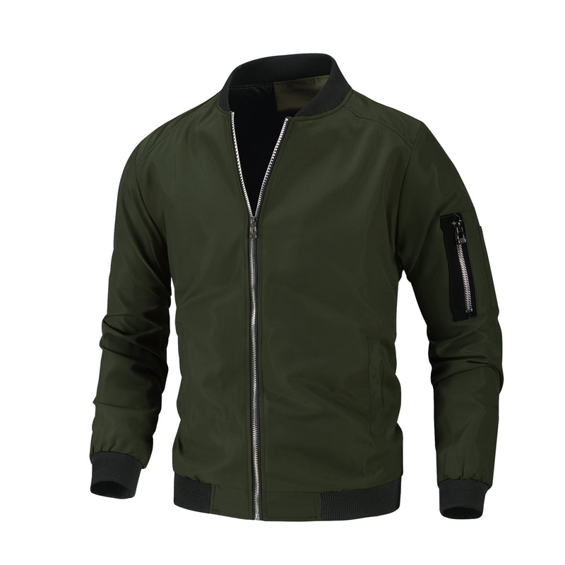 men's loose baseball jacket, view 4 - MRSLM