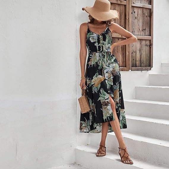 v-neck elegant mid-length dress - MRSLM