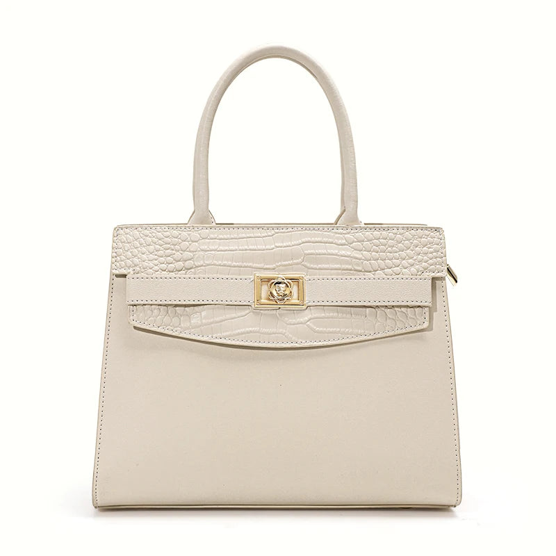 crocodile pattern cowhide handbag, view 2 - MRSLM