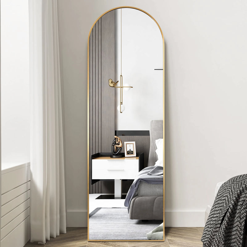 arched full length mirror with stand, view 4 - MRSLM