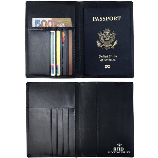 rfid leather passport holder - MRSLM