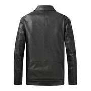 men's faux leather motorcycle jacket, view 6 - MRSLM