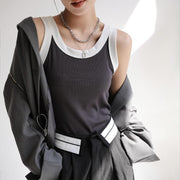 knitted ribbed camisole for women, view 10 - MRSLM
