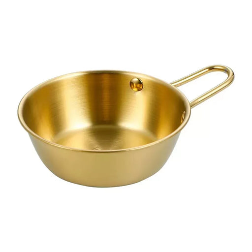 Gold plated stainless steel bowl, view 2 - MRSLM