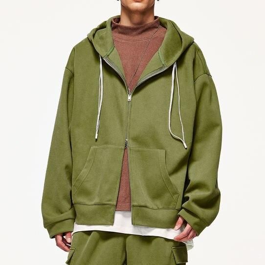double zip up hoodie jacket, view 8 - MRSLM