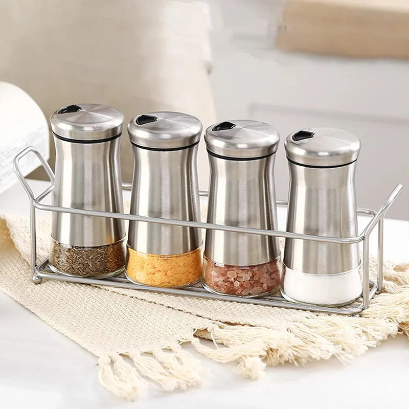 stainless steel pepper and salt shaker, view 7 - MRSLM