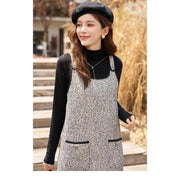 women's tweed suspender dress, view 4 - MRSLM