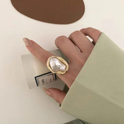 french vintage pearl ring, view 2 - MRSLM