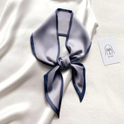 silk-feel narrow scarf, view 12 - MRSLM