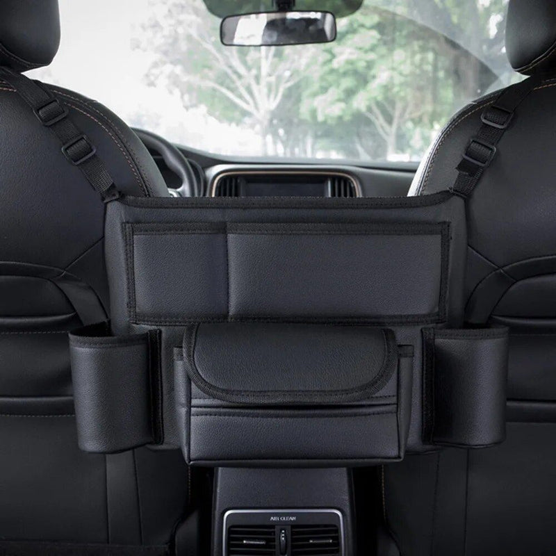 PU leather car seat organizer, view 4 - MRSLM