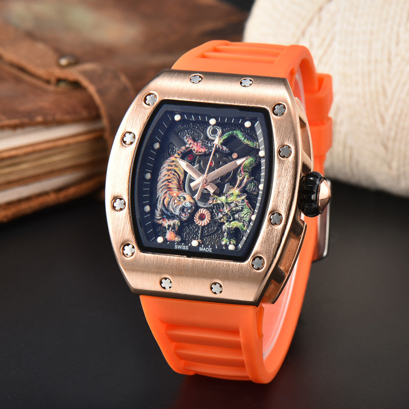 Men's dragon tiger quartz watch, view 19 - MRSLM