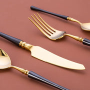 black gold cutlery set, view 5 - MRSLM