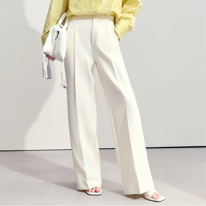 wide leg elastic waist pants - MRSLM