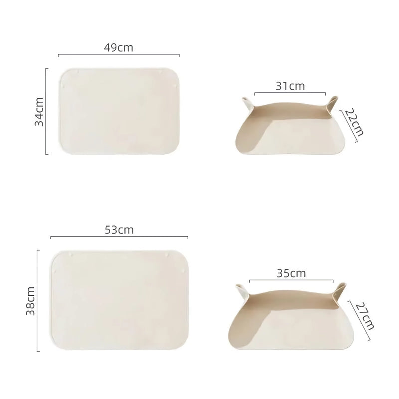 waterproof pu leather pet placemat, view 8 - MRSLM