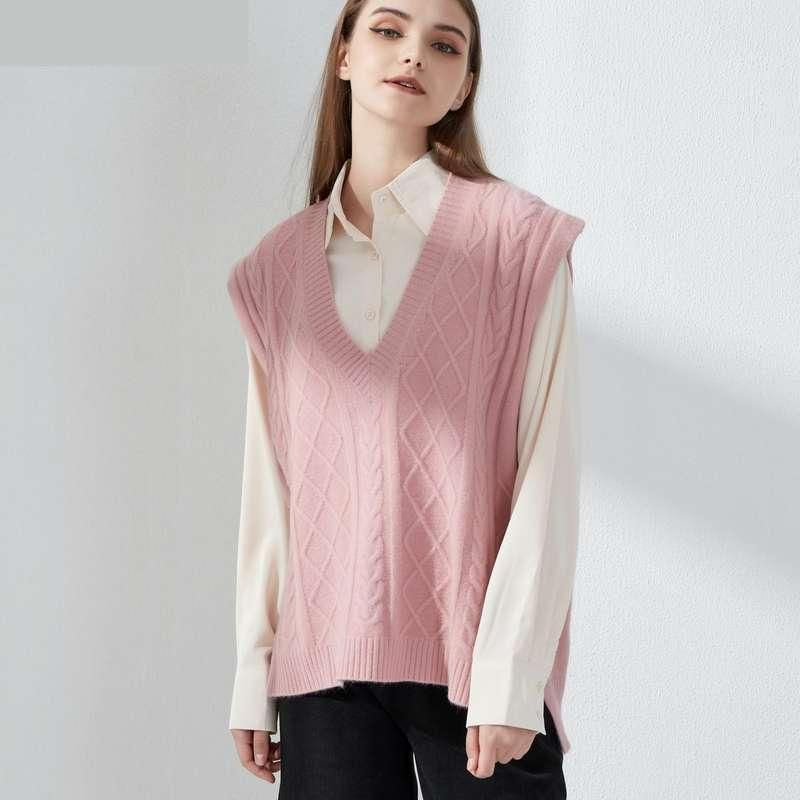 oversized knitted vest, view 14 - MRSLM