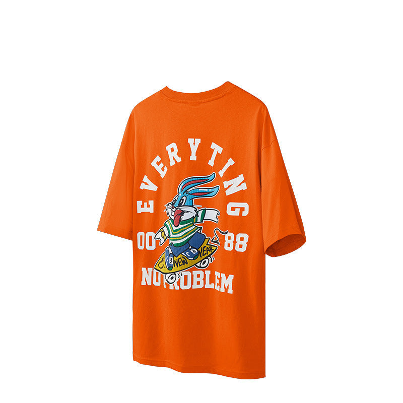 Men's loose rabbit print T-shirt, view 11 - MRSLM
