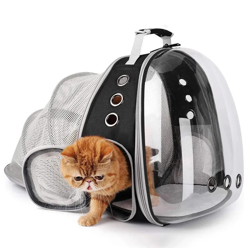 Expandable space capsule pet carrier backpack, view 10 - MRSLM