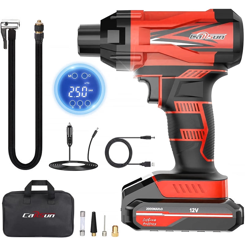 portable wireless handheld air compressor, view 8 - MRSLM