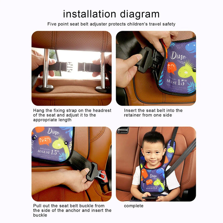 Adjustable Children's Car Seat Belt Fixator