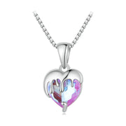 silver melting ear necklace, view 5 - MRSLM