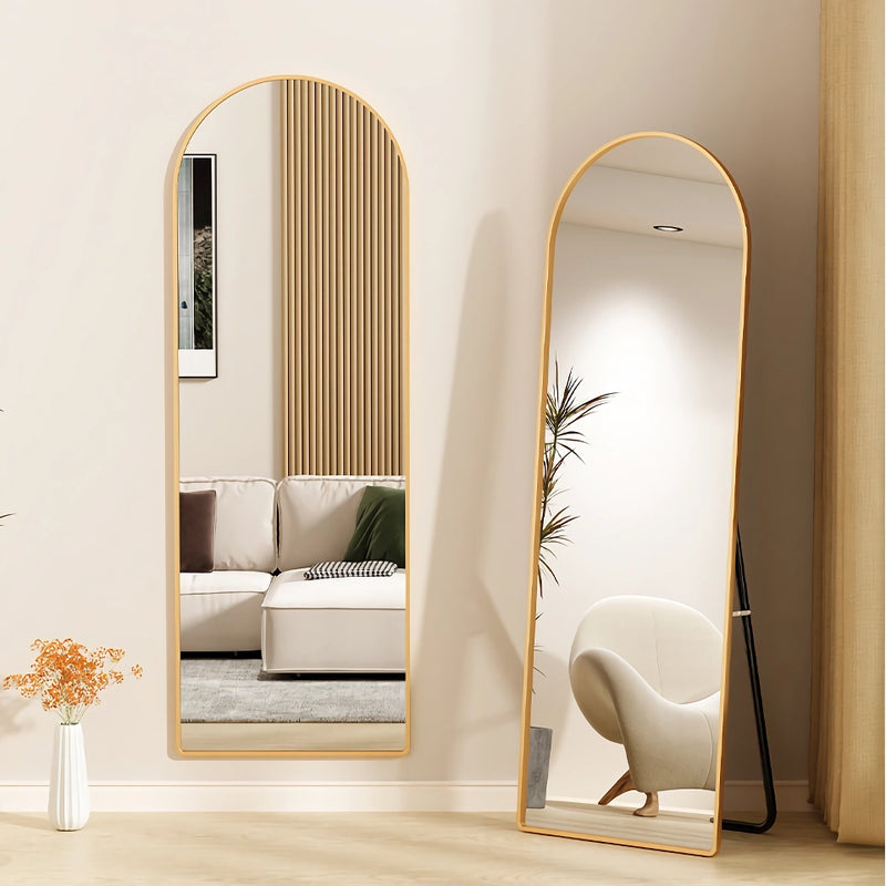 arched full length mirror with stand, view 3 - MRSLM