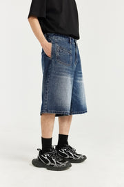men's retro denim shorts, view 4 - MRSLM