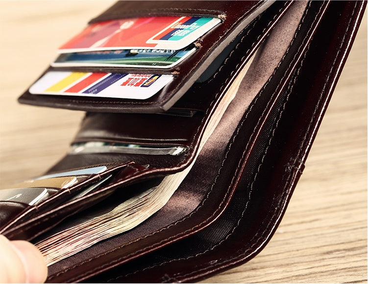 first layer leather wallet, view 10 - MRSLM