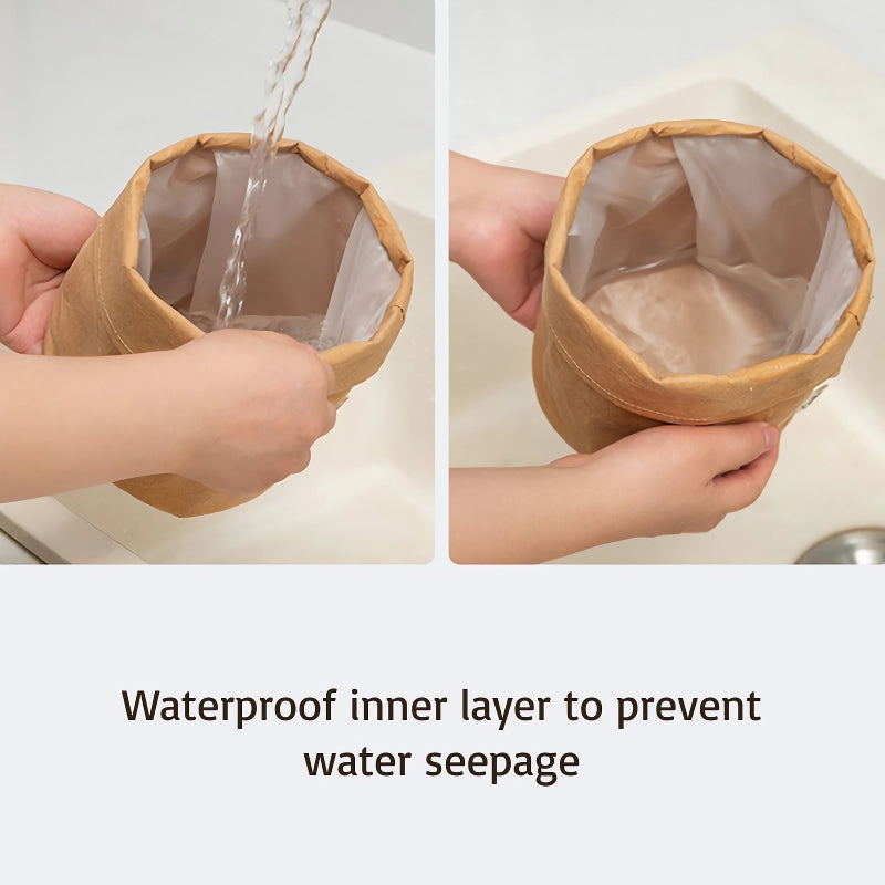 washable kraft paper flower pot, view 5 - MRSLM