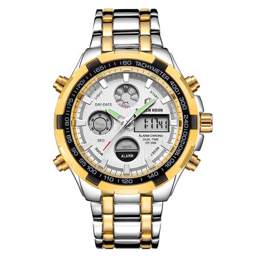 Men's Calendar Alloy Sports Multi-function Watch