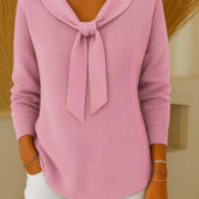 women's loose knit bow sweater - MRSLM
