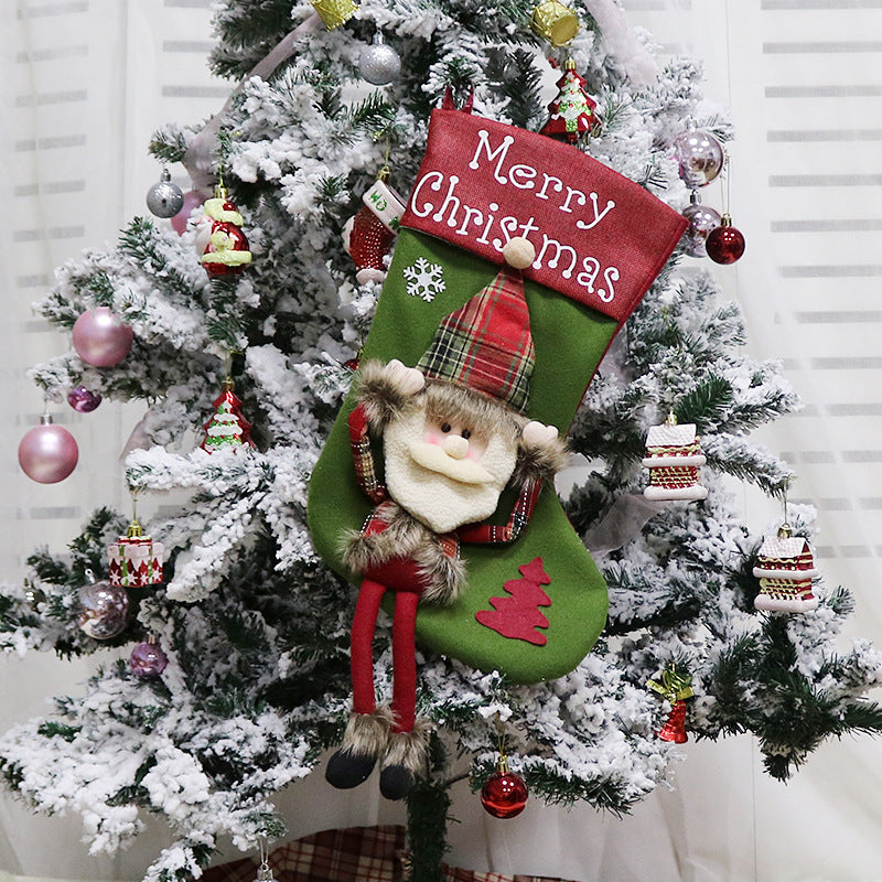 Big 3D Plush Christmas Stocking, 18 Inch