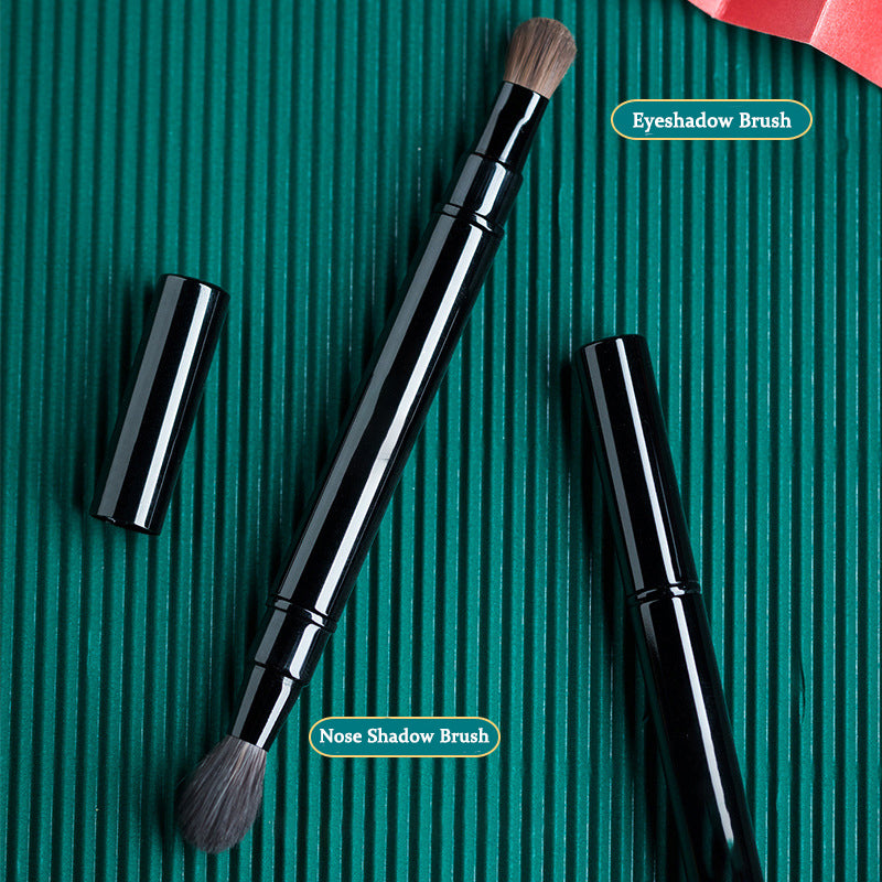 double-ended portable makeup brush, view 3 - MRSLM