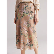 chiffon floral A-line skirt, view 3 - MRSLM