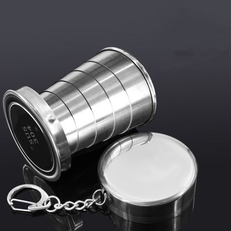 compact stainless steel folding cup, view 2 - MRSLM