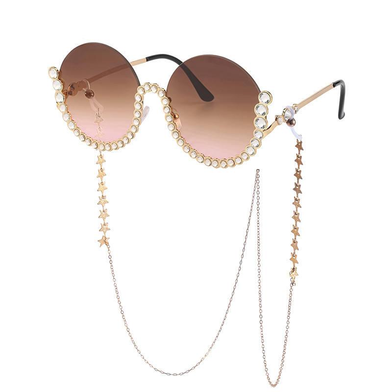 rhinestone round sunglasses, view 5 - MRSLM