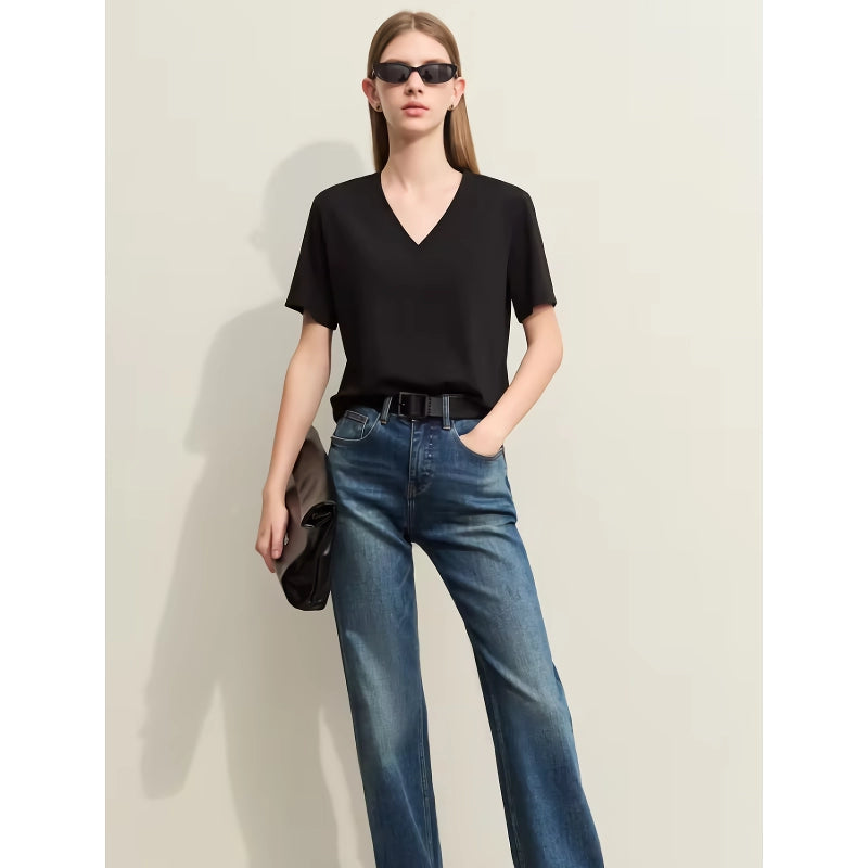 v-neck short sleeve t-shirt, view 5 - MRSLM