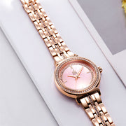rose gold shell dial women's watch, view 6 - MRSLM