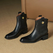 women's retro leather ankle boots, view 11 - MRSLM
