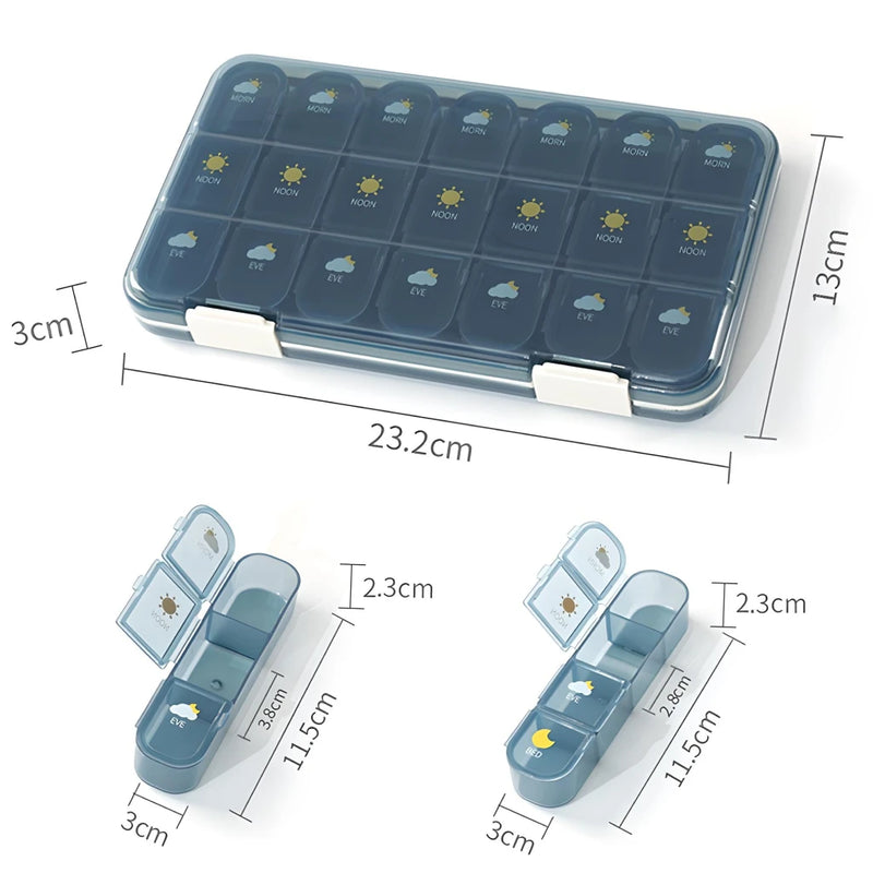 Large weekly pill organizer, view 9 - MRSLM