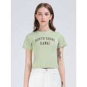slim fit letter print tee, view 6 - MRSLM
