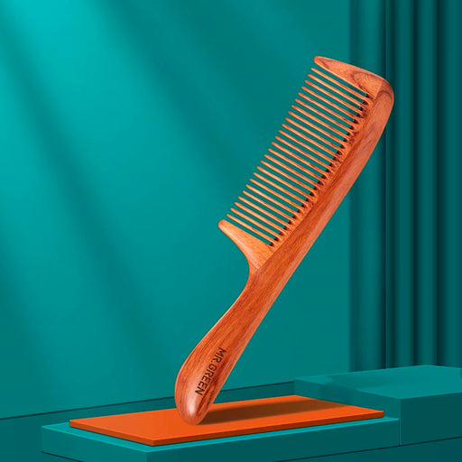 natural wooden fine tooth comb - MRSLM