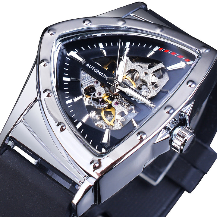 Skeleton Men's Automatic Mechanical Watch Silicone Strap