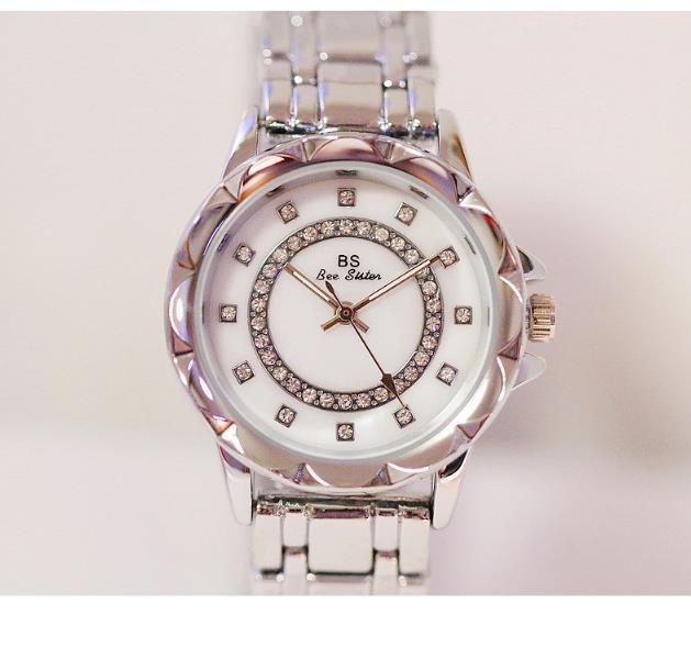 women's stone-set slim quartz watch, view 3 - MRSLM