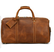 crazy horse leather duffel bag, view 7 - MRSLM