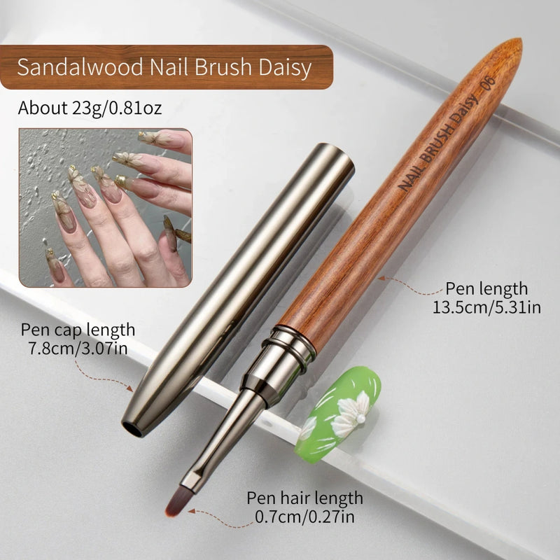 reusable nail liner brush, view 3 - MRSLM