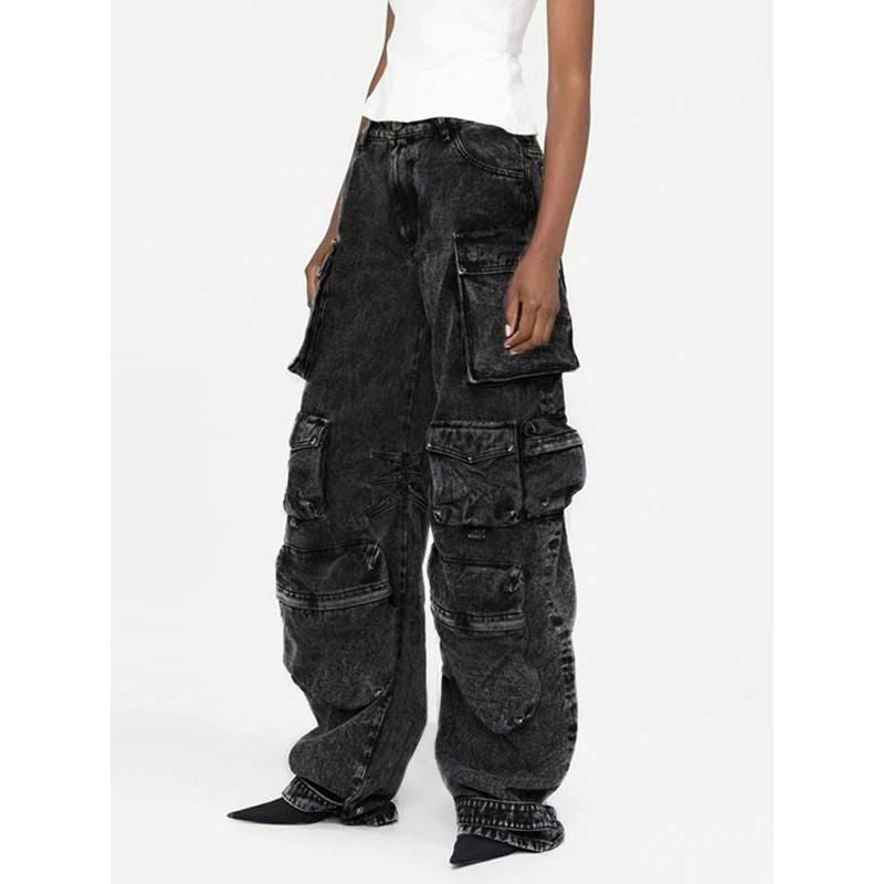 high waist camouflage casual jeans, view 7 - MRSLM