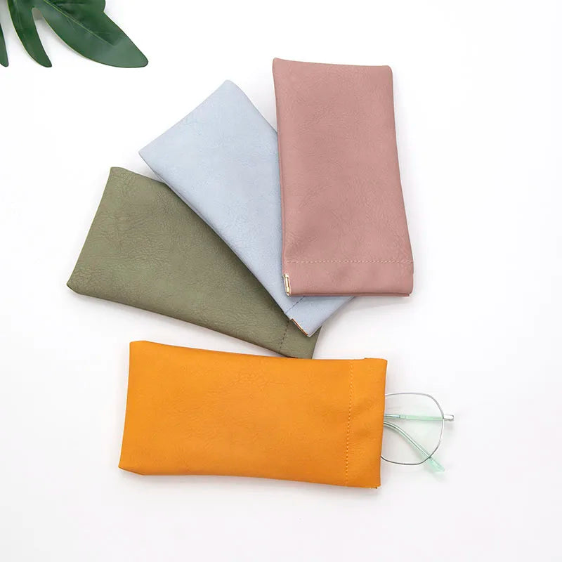 soft PU leather glasses pouch, view 7 - MRSLM