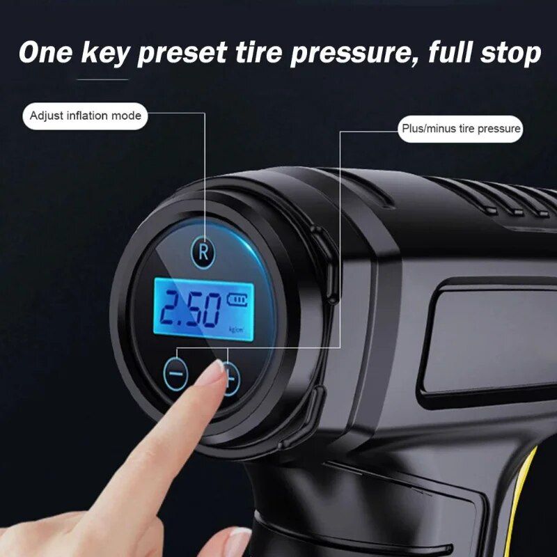 portable 12v car tyre inflator, view 5 - MRSLM